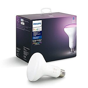 Philips Hue 548503 Smart Light BR30 Bulb, Single Pack, White and Color Ambiance - $29.74 + F/S - Amazon
