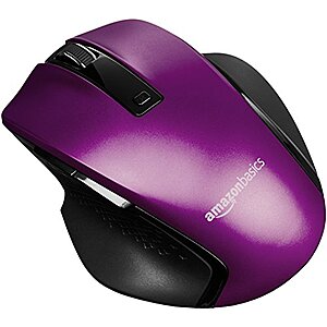 Amazon Basics Compact Ergonomic Wireless PC Mouse with Fast Scrolling – Purple - $4.80 - Amazon