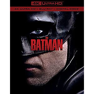 The Batman (4K UHD + Blu-ray + Digital) - $9.96 - Amazon