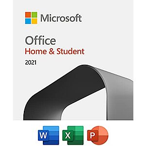 Microsoft Office Home & Student 2021 | One-time purchase for 1 PC or Mac| Download (Excel, Word, PowerPoint) - $99.99 + F/S - Amazon