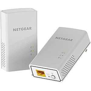 NETGEAR Powerline adapter Kit, 1000 Mbps Wall-plug, 1 Gigabit Ethernet Ports - $39.99 + F/S - Amazon