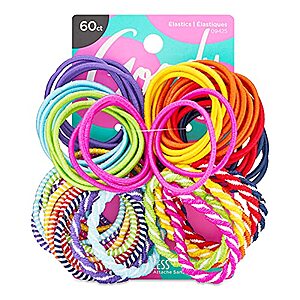 50-Ct Goody Ouchless Elastic Hair Ties Brights and Pastels Colors - $2.58 /w S&S - Amazon