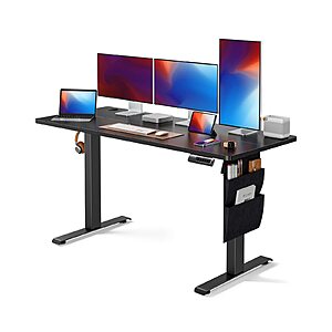 Marsail Standing Desk Adjustable Height, Electric Standing Desk with Starage Bag - $120.48 + F/S - Amazon