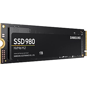 1TB Samsung 980 NVMe Internal Solid State Drive SSD - $44.99 + F/S - Amazon