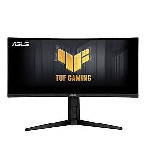 $229.00: ASUS TUF Gaming 30” 21:9 1080P Ultrawide Curved HDR Monitor (VG30VQL1A) - WFHD (2560 x 1080), 200Hz