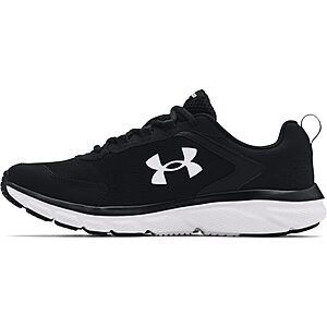 Under Armour Men's Charged Assert 9 Running Shoes (Black/White, limited sizes) $27.50