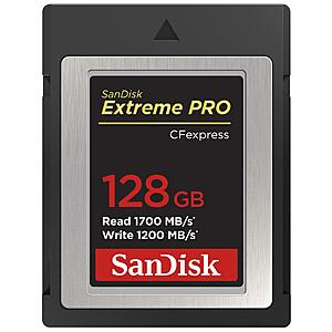 $59.99: SanDisk 128GB Extreme PRO CFexpress Card Type B