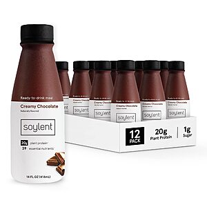$23.60 /w S&S: 12-Pack 14-Oz Soylent Meal Replacement Shake (Creamy Chocolate Flavor)