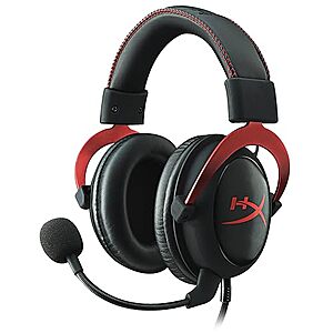 $49.99: HyperX Cloud II 7.1 Surround Sound Wired Gaming Headset (Red)