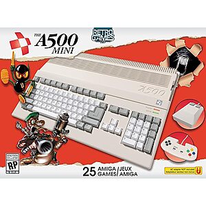 $79.99: Retro Games A500 Mini Gaming Console w/ 25 Amiga Games