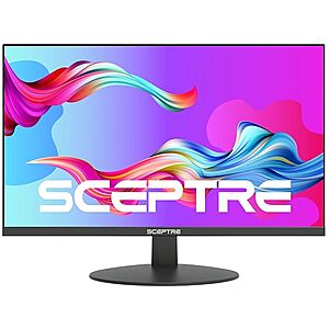 $79.99: Sceptre IPS 24-Inch Business Computer Monitor 1080p 75Hz with HDMI VGA Build-in Speakers, Machine Black (E248W-FPT)