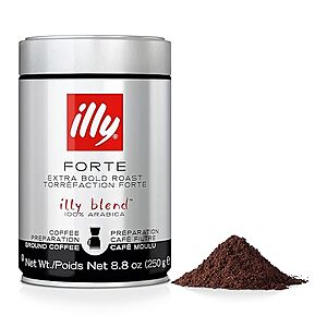 $8.16 /w S&S: illy Drip Coffee - Ground Coffee - 100% Arabica Ground Coffee – Forte Extra Dark Roast – 8.8 Ounce