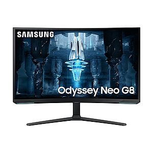 $822.76: 32" Samsung Odyssey Neo G8 4K 240Hz 1ms Curved Gaming Monitor (2022 Model)