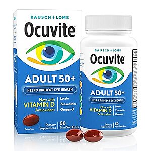 $8.83 /w S&S: 50-Ct Bausch + Lomb Ocuvite Adult 50+ Eye Vitamin & Mineral Softgel Supplement