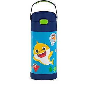 $10.49: THERMOS FUNTAINER 12 Ounce Stainless Steel Vacuum Insulated Kids Straw Bottle, Baby Shark