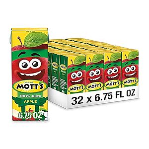 $10.02 /w S&S: 32-Pack 6.75oz. Mott's 100% Apple Juice Boxes