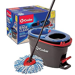 $39.96: O-Cedar EasyWring RinseClean Microfiber Spin Mop & Bucket Floor Cleaning System, Grey
