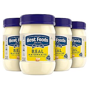 $8.40: Best Foods Real Mayonnaise Creamy Condiment, 15 oz, Pack of 4