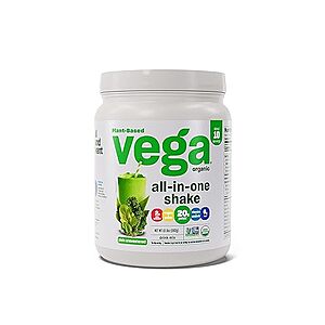 $13.13 /w S&S: Vega Organic All-in-One Vegan Protein Powder, Plain Unsweetened, 10 Servings, 13.5 oz