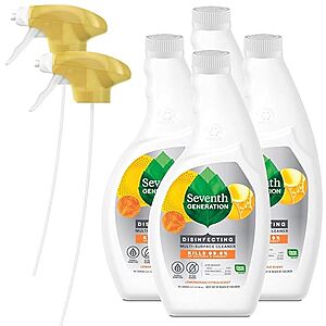 $14.97 /w S&S: Seventh Generation Lemongrass Citrus Disinfecting Multi-Surface Cleaner - 26 Oz, Pack of 4