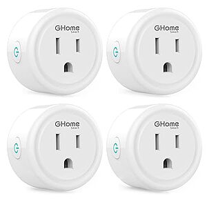 $14.98: GHome Smart Mini Smart Plug (4 Pack), White