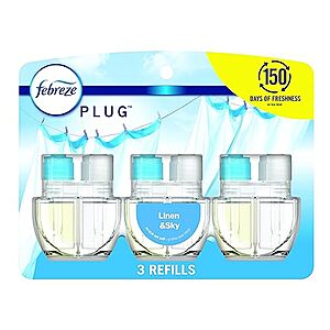 from $8.29 /w S&S: 3-Ct Febreze Plug in Air Freshener and Odor Eliminator Refill