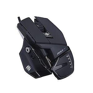 $24.00: Mad Catz The Authentic R.A.T. 4+ Optical Gaming Mouse, Black