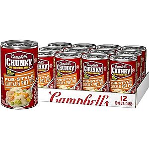 from $17.82 /w S&S: Campbell's Chunky Soup, 18.8oz, 12-Can (various)