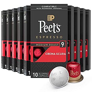 $35.25 /w S&S: 100-ct Peet's Coffee Medium Roast Espresso Pods (Crema Scura Intensity 9)