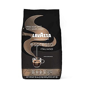 $8.99 /w S&S: 2.2-Lb Lavazza Espresso Italiano Whole Bean Coffee Blend (Medium Roast)