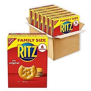 $13.88 /w S&S: RITZ Original Crackers, Family Size, 6 - 20.5 oz Boxes