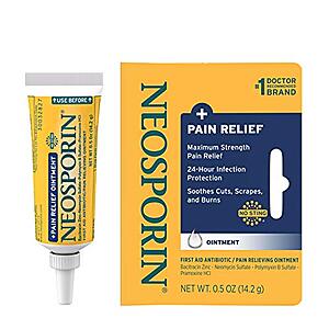 $3.08 /w S&S: Neosporin + Maximum-Strength Pain Relief Dual Action Antibiotic Ointment with Bacitracin Zinc 0.5 Oz