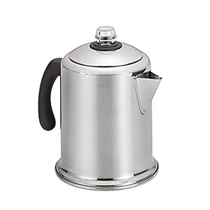 $27.99: Farberware 50124 Classic Yosemite Stainless Steel Coffee Percolator - 8 Cup, Silver