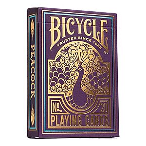 $13.77: Bicycle Peacock Playing Cards - Purple Amazon