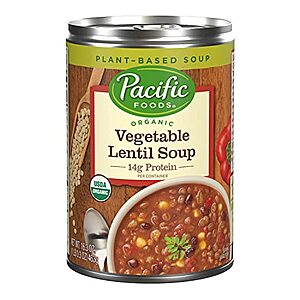 $2.23 /w S&S: Pacific Foods Organic Vegetable Soups, 16.3 oz Can