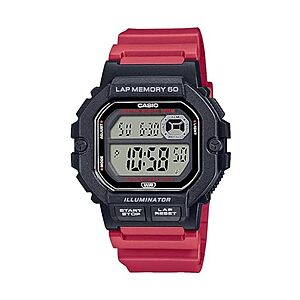 $17.97: Casio LED Illuminator 10-Year Battery Men's Digital Sports Watch 60-Lap Memory Model: WS-1400H-4AV, Black