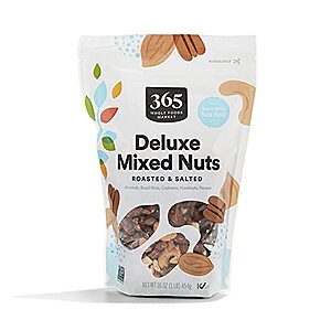 $5.83 /w S&S: 365 by Whole Foods Market, Roasted Salted Deluxe Mixed Nuts, 16 Ounce