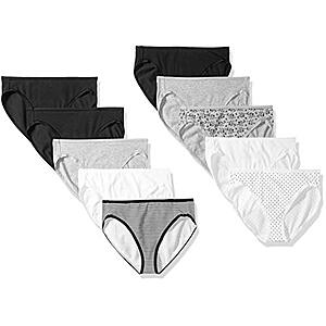 $11.40: Amazon Essentials Women's Cotton High Leg Brief Underwear (Neutral), 10-pack