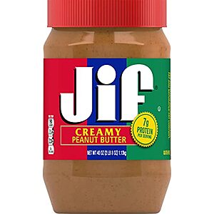$17.95 /w S&S: 4-Ct 40-Oz Jif Creamy Peanut Butter ($4.49 ea)