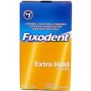 $20.00: Fixodent Extra Hold Denture Adhesive Powder, 2.7 Ounce (Pack of 4) + $5 Amazon credit
