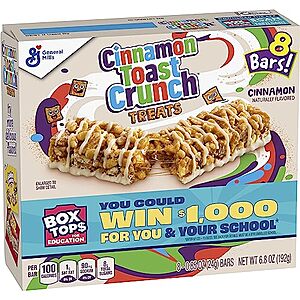 8-Count 0.85-oz Cinnamon Toast Crunch Breakfast Cereal Treat Bars $1.50 w/ Subscribe & Save