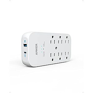 $15.18 (Prime Members): Anker 6-Outlet Wall Outlet Extender w/ 20W USB-C PD Port & USB-A Port