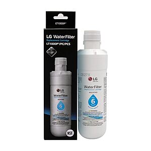 $38: LG LT1000P Replacement Refrigerator Water Filter (6-Month / 200-Gallon Capacity)