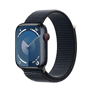 $399: Apple Watch Series 9 [GPS + Cellular 45mm] Smartwatch with Midnight Aluminum Case with Midnight Sport Loop