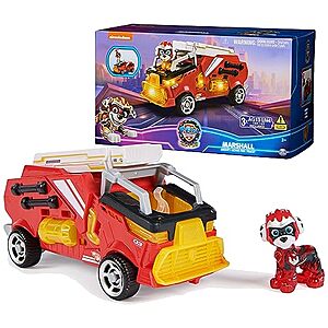 $11.19: PAW Patrol: The Mighty Movie, Firetruck Toy with Marshall Mighty Pups Action Figure