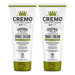 2-Pack 6oz Cremo Barber Grade Shave Cream (Sage & Citrus) $7.50 w/ Subscribe & Save