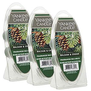 $7.32 w/ S&S: Yankee Candle Balsam & Cedar Wax Melts, 3 Packs of 6 (18 Total)