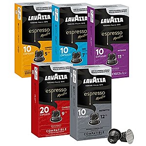 [S&S] $15.91: 6-Pack 10ct Lavazza Aluminum Espresso Capsules (Variety Pack)