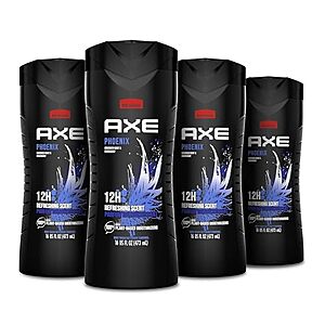 [S&S] $9.98: 4-Count 16-Oz Men's Axe Phoenix Body Wash (Crushed Mint/Rosemary)
