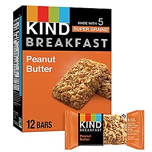 [S&S] $2.79: 6-Pack 1.76-Oz. Kind Breakfast Bars (Peanut Butter)